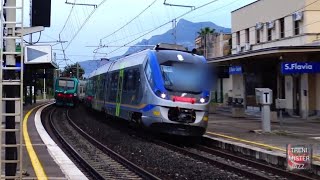 TreniMisterJazz CURVONE STROMBAZZATE E SALUTI treni regionali SFlaviaAltavilla Milicia [upl. by Cutter]