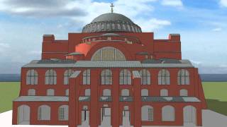 External view of Hagia Sophia church in the byzantine times [upl. by Anirda461]