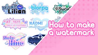 How to make a watermark  ll kinda lazy ll IBIS PAINT X ll tutorial ll read description ll [upl. by Ailicec]