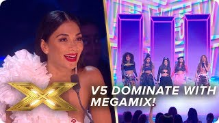 V5 DOMINATE with motivational megamix  Live Week 3  X Factor Celebrity [upl. by Asilrak]