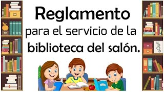 Reglamento de la biblioteca y sus características  Educación Primaria [upl. by Hesoj]