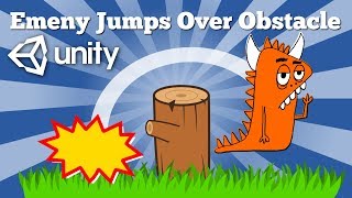 Unity 2D Tutorial About How To Make Enemy To Jump Over Obstacles Creating Very Simple AI For Game [upl. by Janelle451]