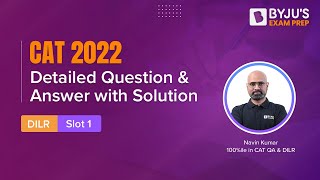 CAT 2022 Answer Key Slot 1  DILR  Detailed CAT 2022 Question amp Answer with Solution  BYJUS [upl. by Gross811]