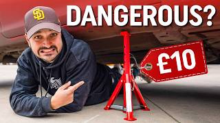 How Dangerous Is a £10 Axle Stand  Durability Test [upl. by Aidua]