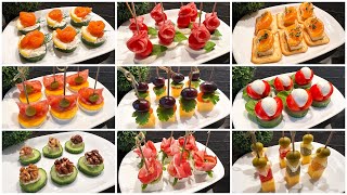 TOP 9 Schnelle PartySnacks Einfache Fingerfood für Partys und Buffet in 5 Minuten [upl. by Ellesig]