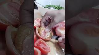 Deseeding tomatoes shortvideo viralshort asmr satisfayingsounds [upl. by Ander]