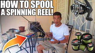 How To Spool Line Onto A Spinning Reel [upl. by Enelym353]