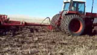 1979 IH 1086 pulling a 24 chisel plow  cultivator 3 [upl. by Cathee205]