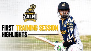 Highlights From Peshawar Zalmis First Training Session for HBL PSL 9 [upl. by Ennaus]