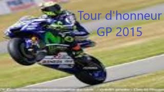 Moto gp 2015 Le Mans tour dhonneur avec Rossi en Wheeling [upl. by Yasdnil]