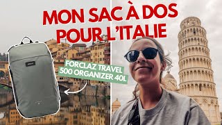 LE CONTENU DE MON SAC À DOS FORCLAZ TRAVEL 500 ORGANIZER 40L POUR LITALIE  UN SAC À DOS POUR 2 [upl. by Ehsom]