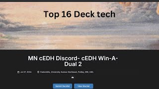 Top 16 MN CEDH WinADual [upl. by Dunlavy787]