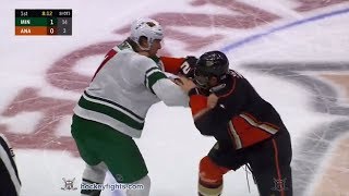 Marcus Foligno vs Luke Schenn Nov 9 2018 [upl. by Tehc]