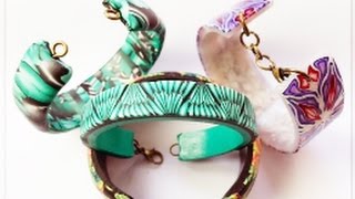 How to Add Findings to Polymer Clay Cuff Bracelets [upl. by Aciretahs]