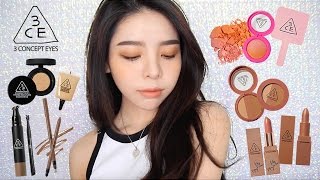 One Brand Makeup Tutorial Stylenanda 3CE  Soft Brown Makeup Eng Subs  Erna Limdaugh [upl. by Arahas389]