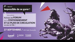 Forum 5  stationnement et plan de circulation en cœur de Ville [upl. by Fasta]