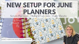 Changing My Frankenplanner Setup for June  SIX PLANNERS and Daily Section [upl. by Nameerf]