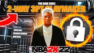 I CREATED THE FIRST EVER 2WAY 3PT PLAYMAKER ON NBA2K22 CURRENT GEN [upl. by Hairam]