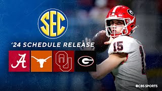 2024 SEC SCHEDULE RELEASED Analysis and Reactions as Alabama clashes with Oklahoma  CBS Sports [upl. by Alesi]