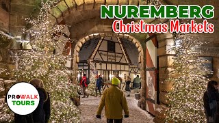 Nuremberg Christmas Market at Night  4K 60fps with Captions Nürnberg [upl. by Akili]