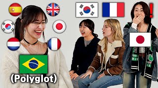 Polyglots Surprising People By Speaking Their Language Guess the Language [upl. by Norb55]