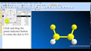 Chem3D tutorial 5 calculate Dihedral Angles and The steric energy for E and S conformation [upl. by Vallonia]