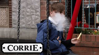 Liam Has An Asthma Attack After Trying A Vape  Coronation Street [upl. by Aharon]