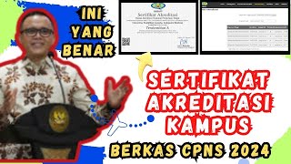 CARA DONWLOAD SERTIFIKAT SCREENSHOT AKREDITASI KAMPUS DI BAN PT UNTUK BERKAS CPNS 2024 [upl. by Eidoj472]