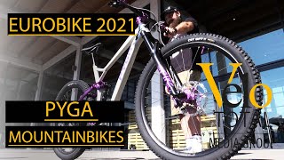 EUROBIKE 2021  NEUHEITEN  PYGA MOUNTAINBIKES MIT FARBLICH INDIVIDUELLEN ANBAUTEILEN [upl. by Rratsal]