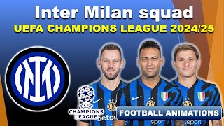 Inter Milan Squad for UEFA Champions League 202425  Full Player Roster amp Insights [upl. by Juditha]