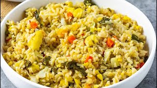 Ackee and Salt Fish With Callaloo Seasoned Rice cook with me live Part 2 [upl. by Hofmann]