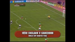 World Cup 1990 England vs Cameroon  Quarter Final [upl. by Inor]