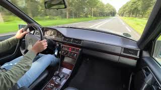 Mercedes Benz E500  500E W124  Driving Video  81000 kms  Oldenzaal Classics [upl. by Kensell162]