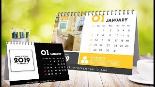 Desk Calendars Design in  CorelDraw x7 [upl. by Bokaj]