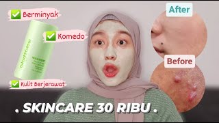 Glad2glow Mugwort Salicylic Acid Acne Clay Mask  Berminyak Komedo Berjerawat [upl. by Entsirhc]