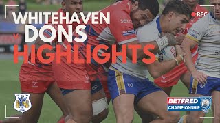 Whitehaven 28 Dons 24  Highlights [upl. by Anora96]