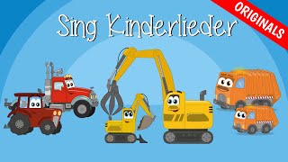 FahrzeugliederMix Traktor Bagger LKW Müllauto  Emmalu  Sing Kinderlieder [upl. by Maclay]