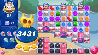 Candy Crush Saga Level 3431  Super Hard Level  No Boosters  3 Stars 🌟🌟🌟 [upl. by Sille161]