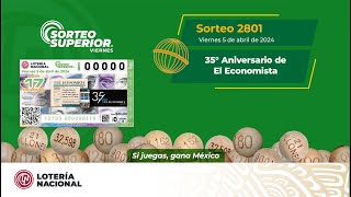 Sorteo Superior No 2801 quotConmemorando el 35° Aniversario del Economistaquot [upl. by Ciardap]