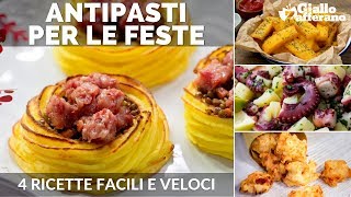 ANTIPASTI PER NATALE 4 IDEE FACILI E VELOCI [upl. by Hakan]