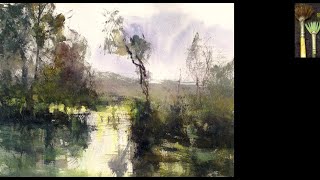 Plein Air Painting Paint soft and Loose style watercolour with fan brush衣昕水彩 [upl. by Ojeibbob63]