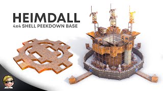 HEIMDALL  4x4 SHELL  NEW META PEEKDOWN BASE  Base Building 2021  Rust [upl. by Lewiss]