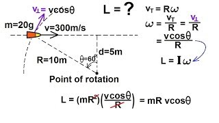 Physics 135 Angular Momentum 6 of 11 Ex 5 The Bullet Part 2 [upl. by Orodisi]