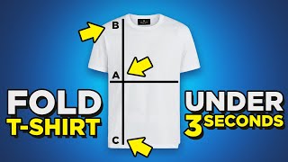 TShirt Folding HACKS  Fold Shirt In Under 3 Seconds  4 Ways To Fold Tees [upl. by Diraj]