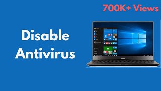 How to Disable Antivirus on Windows 10 Quick amp Easy  Turn Off Antivirus on Windows 10 [upl. by Thema]