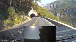 Driving Tioga Pass to Oakhurst across Yosemite National Park California USA [upl. by Aileek]