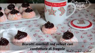 Biscotti morbidi red velvet con confettura di fragole [upl. by Diley]