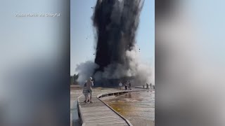 Massive geyser explosion at Yellowstone [upl. by Simonette396]