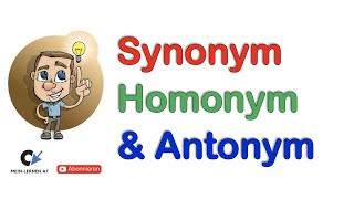 Synonym Homonym und Antonym [upl. by Draneb222]