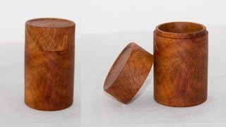 Woodturning  Maple Lidded Box [upl. by Enilrem]